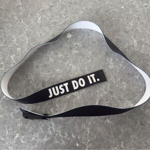 Nike Black and White Just Do It Reversible Belt